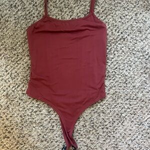 Red Spaghetti Strap Bodysuit
